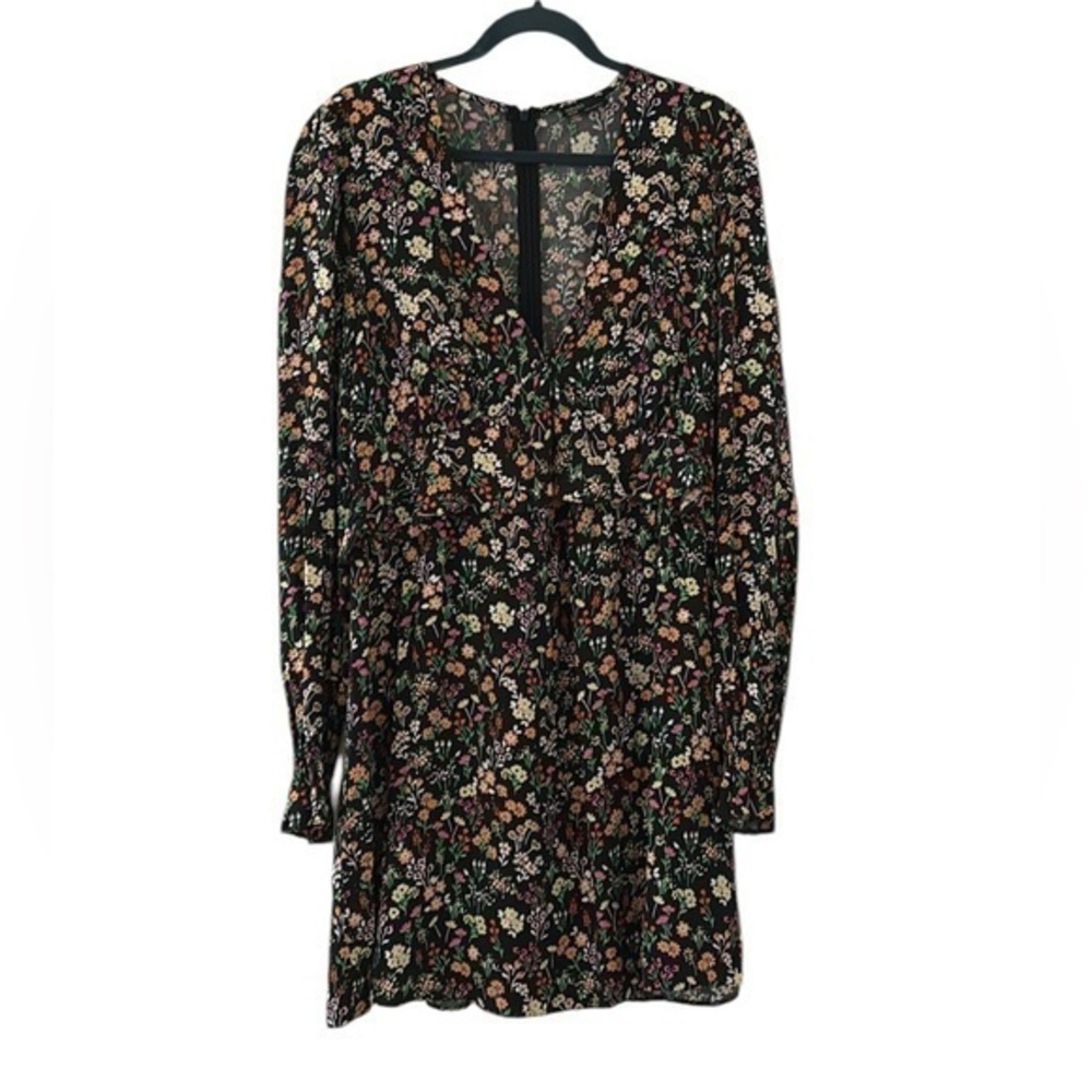 Nobody's Child long sleeved tea dress in vintage ditzy floral Size 10